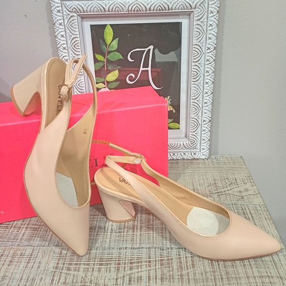 Vaneli Shoes - Vaneli Rezia Flesh Nappa Pointed Toe Sling Back Shoe